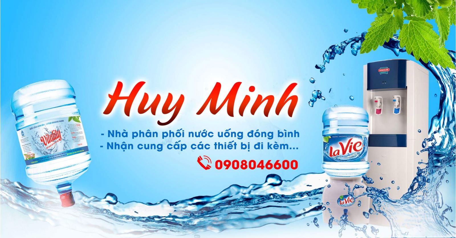 Nhà phân phối nước uống Huy Minh cung cấp nước uống chính hãng toàn thành phố Hà Nội